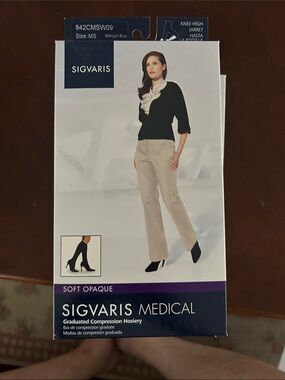Sigvaris Soft Opaque Knee-Highs in Midnight Blue